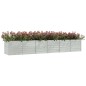 vidaXL Arriate de acero galvanizado plateado 480x80x77 cm vidaXL Arriate de acero galvanizado plateado 480x80x77 cm