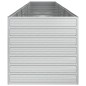 vidaXL Arriate de acero galvanizado plateado 480x80x77 cm vidaXL Arriate de acero galvanizado plateado 480x80x77 cm