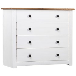 vidaXL Armario auxiliar estilo Panamá madera pino blanco 80x40x73 cm