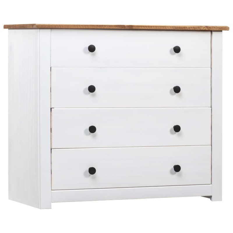 vidaXL Armario auxiliar estilo Panamá madera pino blanco 80x40x73 cm vidaXL Armario auxiliar estilo Panamá madera pino blanco 80x40x73 cm