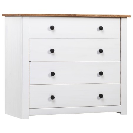 vidaXL Armario auxiliar estilo Panamá madera pino blanco 80x40x73 cm