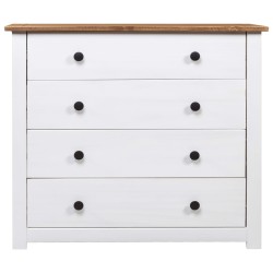 vidaXL Armario auxiliar estilo Panamá madera pino blanco 80x40x73 cm