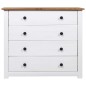 vidaXL Armario auxiliar estilo Panamá madera pino blanco 80x40x73 cm vidaXL Armario auxiliar estilo Panamá madera pino blanco 80x40x73 cm