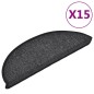 vidaXL Alfombrillas de escalera 15 unidades gris antracita 56x17x3 cm vidaXL Alfombrillas de escalera 15 unidades gris antracita 56x17x3 cm