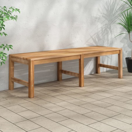 vidaXL Banco de jardín de madera maciza de teca 150 cm