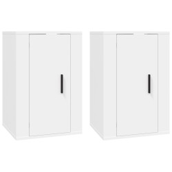 vidaXL Muebles para TV de pared 2 uds blanco 40x34,5x60 cm
