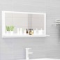 vidaXL Espejo de baño madera contrachapada blanco brillo 80x10,5x37 cm vidaXL Espejo de baño madera contrachapada blanco brillo 80x10,5x37 cm