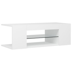 vidaXL Mueble de TV con luces LED blanco 90x39x30 cm