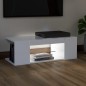 vidaXL Mueble de TV con luces LED blanco 90x39x30 cm vidaXL Mueble de TV con luces LED blanco 90x39x30 cm