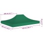 vidaXL Techo de carpa para celebraciones verde 4x3 m 270 g/m² vidaXL Techo de carpa para celebraciones verde 4x3 m 270 g/m²