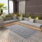 vidaXL Alfombra de exterior PP blanco y negro 160x230 cm vidaXL Alfombra de exterior PP blanco y negro 160x230 cm