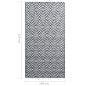vidaXL Alfombra de exterior PP blanco y negro 160x230 cm vidaXL Alfombra de exterior PP blanco y negro 160x230 cm