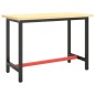 vidaXL Estructura banco de trabajo metal negro y rojo mate 110x50x79cm vidaXL Estructura banco de trabajo metal negro y rojo mate 110x50x79cm