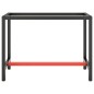 vidaXL Estructura banco de trabajo metal negro y rojo mate 110x50x79cm vidaXL Estructura banco de trabajo metal negro y rojo mate 110x50x79cm