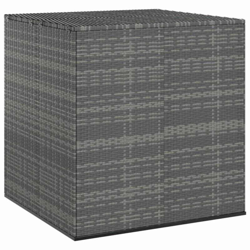 vidaXL Baúl de cojines para jardín de ratán PE gris 100x97,5x104 cm vidaXL Baúl de cojines para jardín de ratán PE gris 100x97,5x104 cm