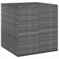 vidaXL Baúl de cojines para jardín de ratán PE gris 100x97,5x104 cm vidaXL Baúl de cojines para jardín de ratán PE gris 100x97,5x104 cm