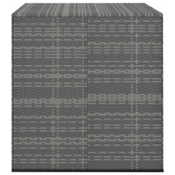 vidaXL Baúl de cojines para jardín de ratán PE gris 100x97,5x104 cm