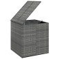 vidaXL Baúl de cojines para jardín de ratán PE gris 100x97,5x104 cm vidaXL Baúl de cojines para jardín de ratán PE gris 100x97,5x104 cm