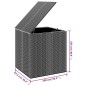 vidaXL Baúl de cojines para jardín de ratán PE gris 100x97,5x104 cm vidaXL Baúl de cojines para jardín de ratán PE gris 100x97,5x104 cm