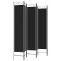 vidaXL Biombo divisor de 6 paneles de tela negro 240x220 cm vidaXL Biombo divisor de 6 paneles de tela negro 240x220 cm