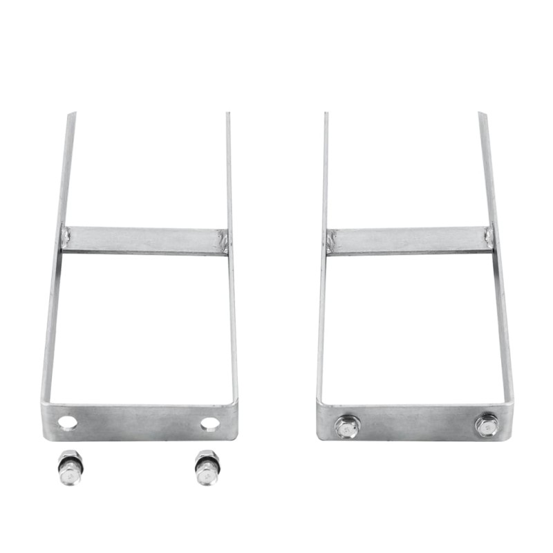 vidaXL Clavijas de tierras para valla de WPC 2 unidades acero 40 cm vidaXL Clavijas de tierras para valla de WPC 2 unidades acero 40 cm