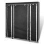 vidaXL Armario de tela compartimentos y varillas negro 45x150x176 cm vidaXL Armario de tela compartimentos y varillas negro 45x150x176 cm