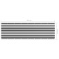vidaXL Toldo para balcón tela oxford gris antracita y blanco 120x400cm vidaXL Toldo para balcón tela oxford gris antracita y blanco 120x400cm