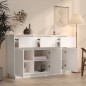 vidaXL Aparador de madera maciza de pino blanco 110x34x75 cm vidaXL Aparador de madera maciza de pino blanco 110x34x75 cm