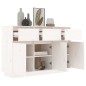 vidaXL Aparador de madera maciza de pino blanco 110x34x75 cm vidaXL Aparador de madera maciza de pino blanco 110x34x75 cm