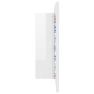 vidaXL Armario espejo de baño LED acrílico blanco brillo 90x12x45 cm