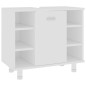 vidaXL Armario de baño madera contrachapada blanco 60x32x53,5 cm