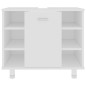 vidaXL Armario de baño madera contrachapada blanco 60x32x53,5 cm