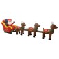 vidaXL Adorno inflable de Navidad Papá Noel y renos LED 490 cm vidaXL Adorno inflable de Navidad Papá Noel y renos LED 490 cm
