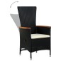 vidaXL Juego de comedor de jardín 9 piezas con cojines negro vidaXL Juego de comedor de jardín 9 piezas con cojines negro