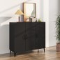 vidaXL Aparador de madera de ingeniería negro 90x34x80 cm vidaXL Aparador de madera de ingeniería negro 90x34x80 cm