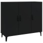 vidaXL Aparador de madera de ingeniería negro 90x34x80 cm vidaXL Aparador de madera de ingeniería negro 90x34x80 cm
