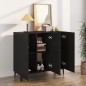 vidaXL Aparador de madera de ingeniería negro 90x34x80 cm vidaXL Aparador de madera de ingeniería negro 90x34x80 cm