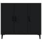 vidaXL Aparador de madera de ingeniería negro 90x34x80 cm vidaXL Aparador de madera de ingeniería negro 90x34x80 cm
