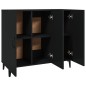 vidaXL Aparador de madera de ingeniería negro 90x34x80 cm vidaXL Aparador de madera de ingeniería negro 90x34x80 cm