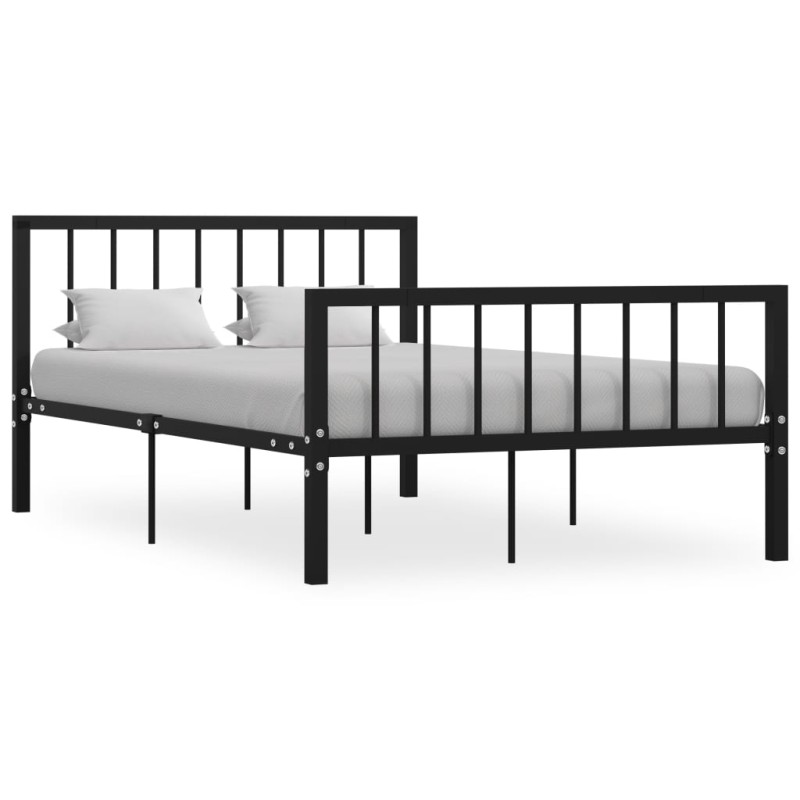 vidaXL Estructura de cama de metal negro 120x200 cm vidaXL Estructura de cama de metal negro 120x200 cm