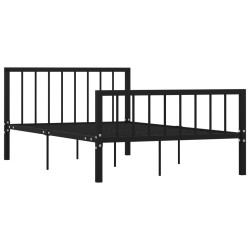 vidaXL Estructura de cama de metal negro 120x200 cm