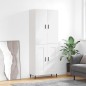 vidaXL Aparador alto madera contrachapada blanco brillo 69,5x34x180 cm vidaXL Aparador alto madera contrachapada blanco brillo 69,5x34x180 cm