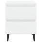 vidaXL Mesita de noche madera contrachapada blanco brillo 40x35x50 cm
