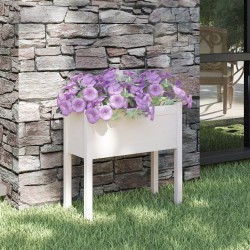 vidaXL Jardinera de madera maciza de pino blanco 70x31x70 cm