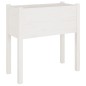vidaXL Jardinera de madera maciza de pino blanco 70x31x70 cm