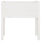 vidaXL Jardinera de madera maciza de pino blanco 70x31x70 cm