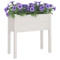 vidaXL Jardinera de madera maciza de pino blanco 70x31x70 cm