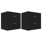 vidaXL Mesitas de noche 2 uds madera contrachapada negro 40x30x40 cm vidaXL Mesitas de noche 2 uds madera contrachapada negro 40x30x40 cm