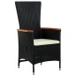 vidaXL Juego de comedor de jardín 9 piezas con cojines negro vidaXL Juego de comedor de jardín 9 piezas con cojines negro
