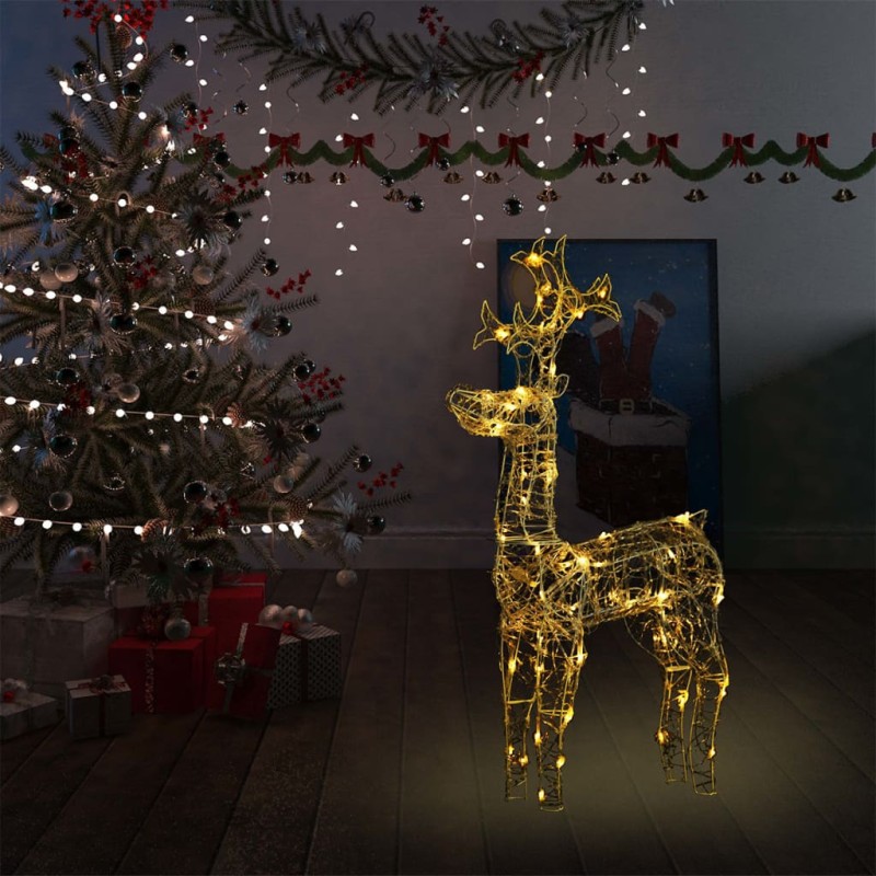 vidaXL Reno de Navidad 90 LEDs acrílico 60x16x100 cm vidaXL Reno de Navidad 90 LEDs acrílico 60x16x100 cm